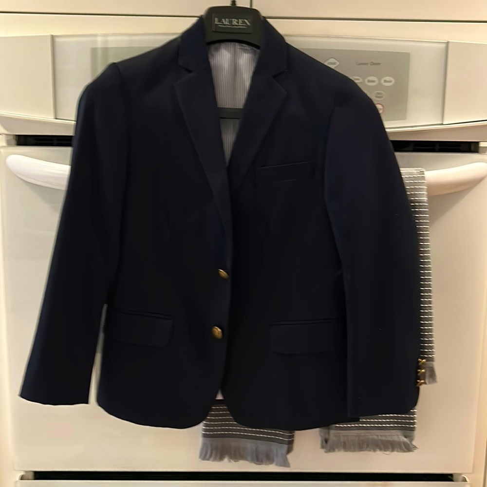Boys Tommy Hilfiger Navy Blazer - Size 8
